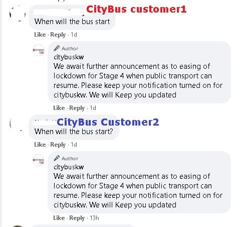 CityBus Support Reply, iiQ8, indianinq8, Kuwait Bus Route