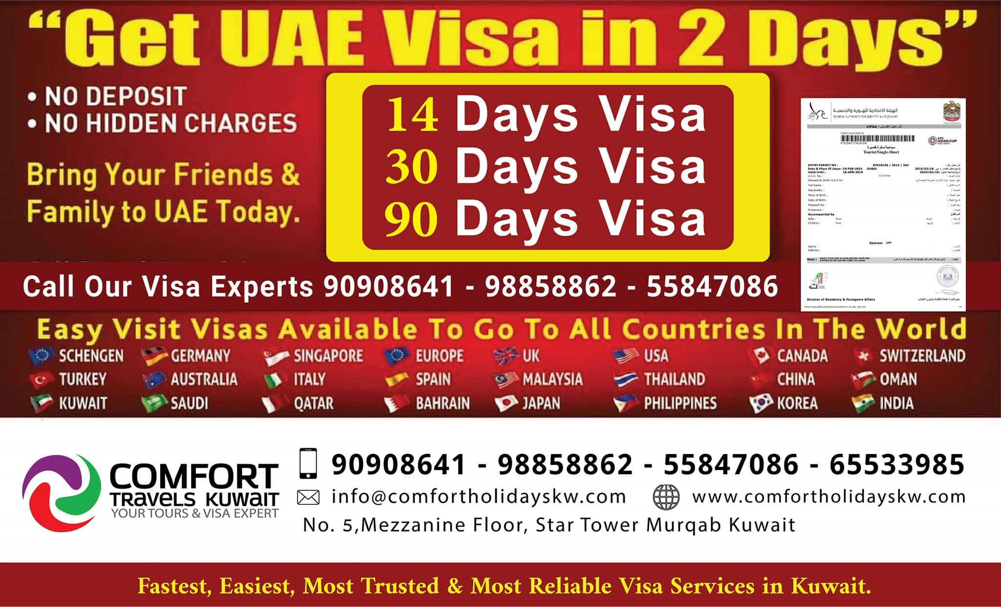 tourist visa to kuwait from india