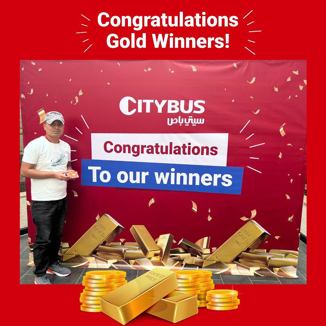 Kuwait CityBus announced 10 Winners of Gold Bar, 1st Draw Winner List 7