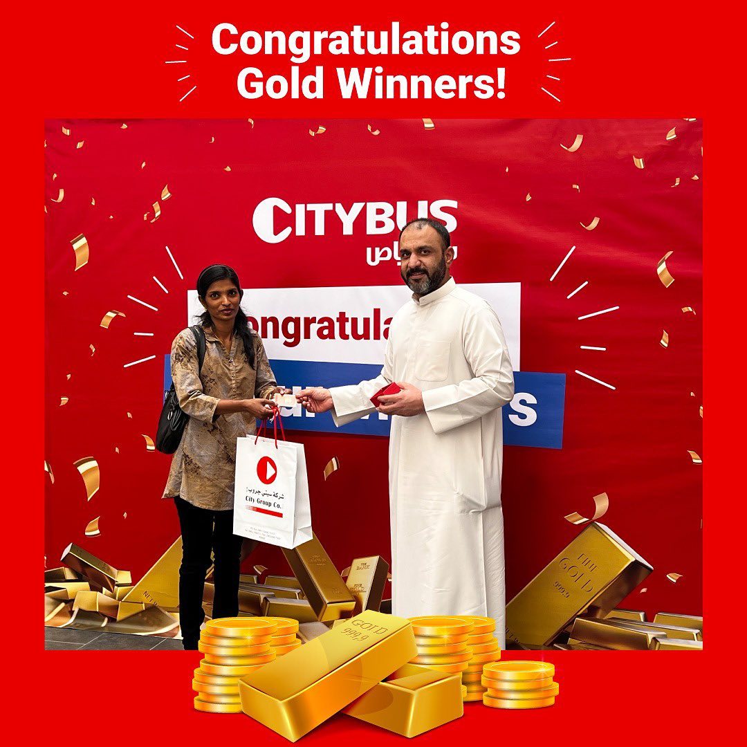 Kuwait CityBus announced 10 Winners of Gold Bar, 1st Draw Winner List 3