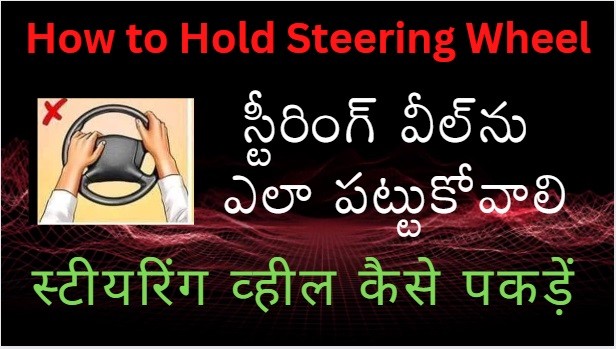 How to Hold Steering Wheel స్టీరింగ్ వీల్‌ను ఎలా పట్టుకోవాలి स्टीयरिंग व्हील कैसे पकड़ें ஸ்டீயரிங் வீலை எப்படிப் பிடிப்பது كيفية إمساك عجلة القيادة