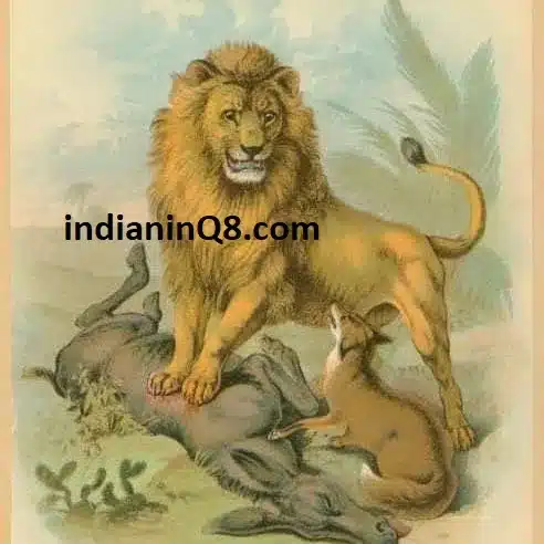 Kids Moral Story Lion and Fox | iiQ8 Telugu Neethi Kathalu సింహానికి ఆకలేసింది...పక్కనే ఉండే నక్కను 1