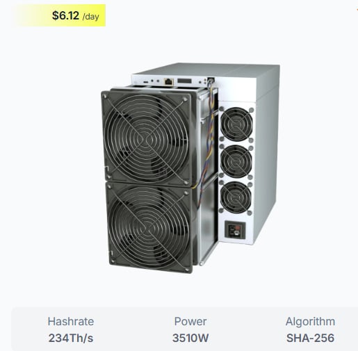 Buy Bitcoin Bitmain Antminer S21 Pro 234Th SHA256 BTC Asic Miner $500